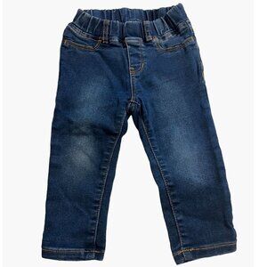 GAP Denim Jean Jeggings Infant Size 18-24 months Dark Wash Excellent very gently